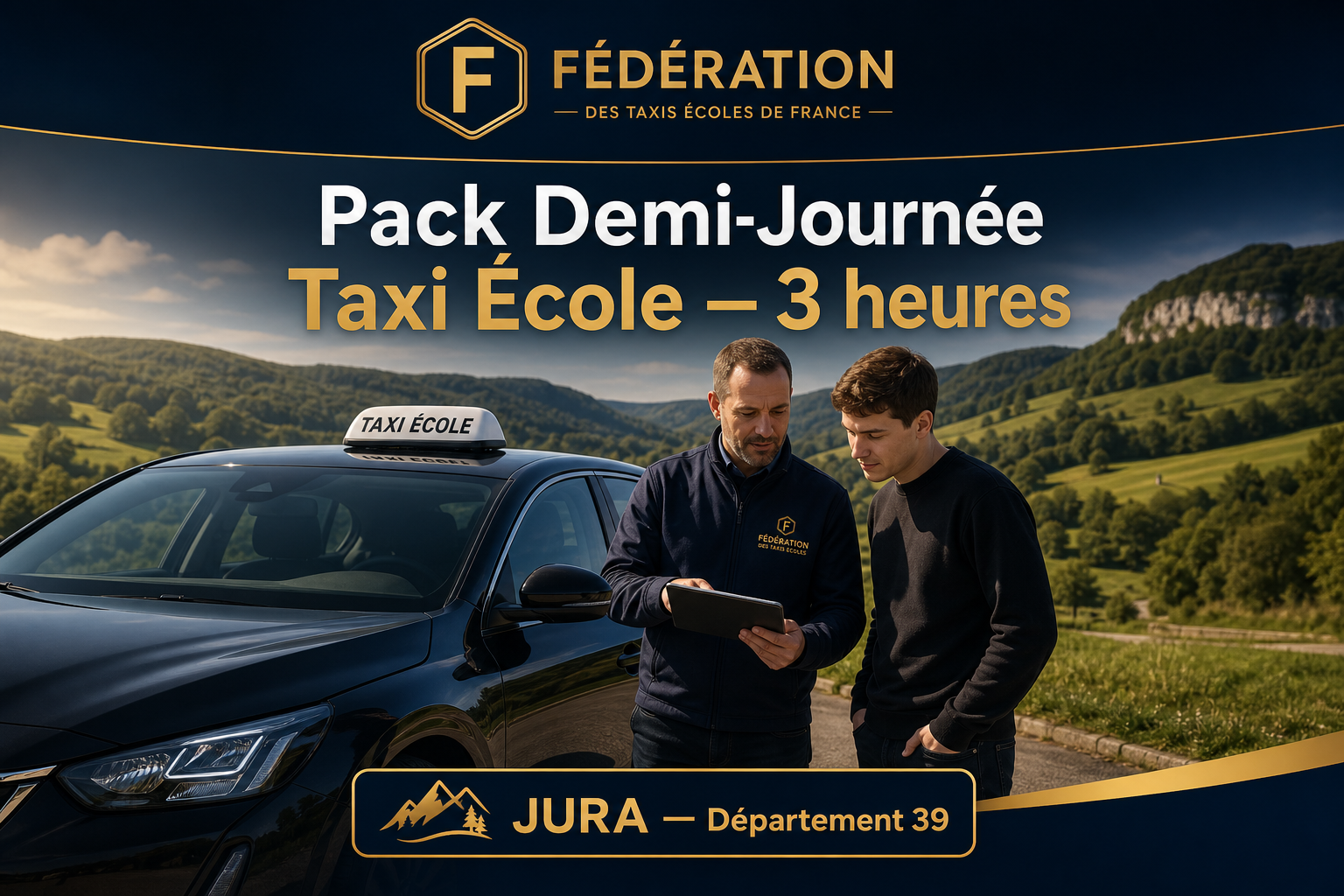 Pack demi-journée Taxi École — 3 heures