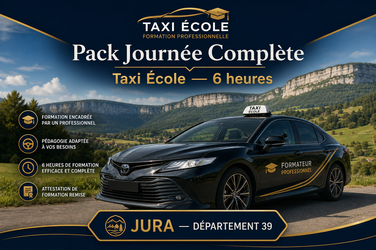 Pack journée complète Taxi École — 6 heures